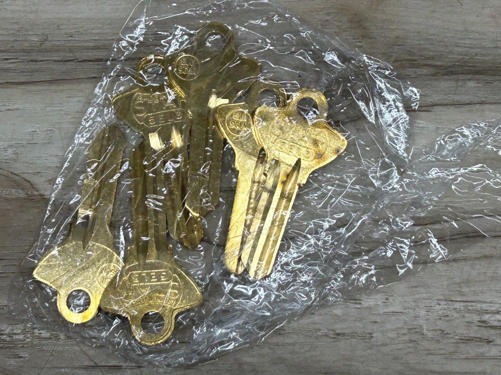 STAR Locksmith Supplies Brass 5EL3 Key Blanks Set Of 6 Made In USA NOS