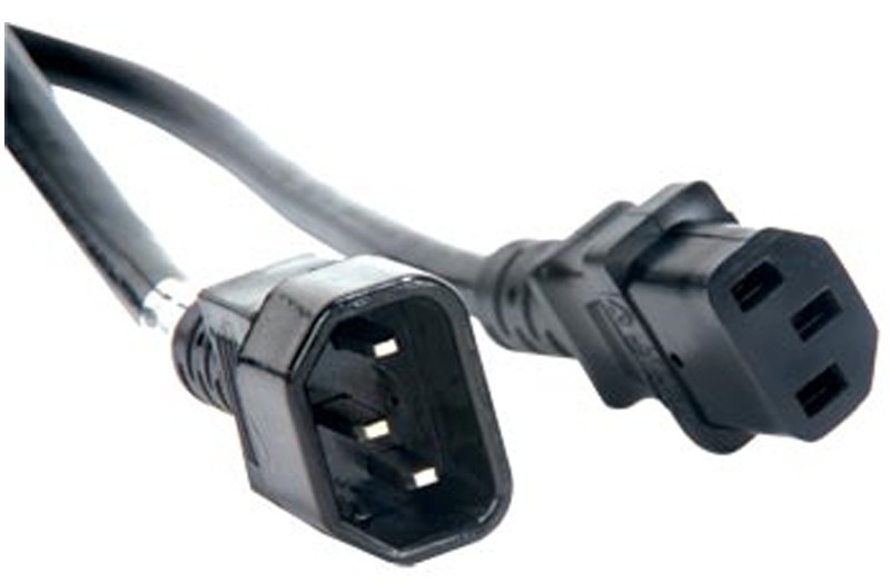 Elation ECCOM-3 Power Cable Iec Extension 3Ft Cord (Pro Lighting  Dmx Cable)