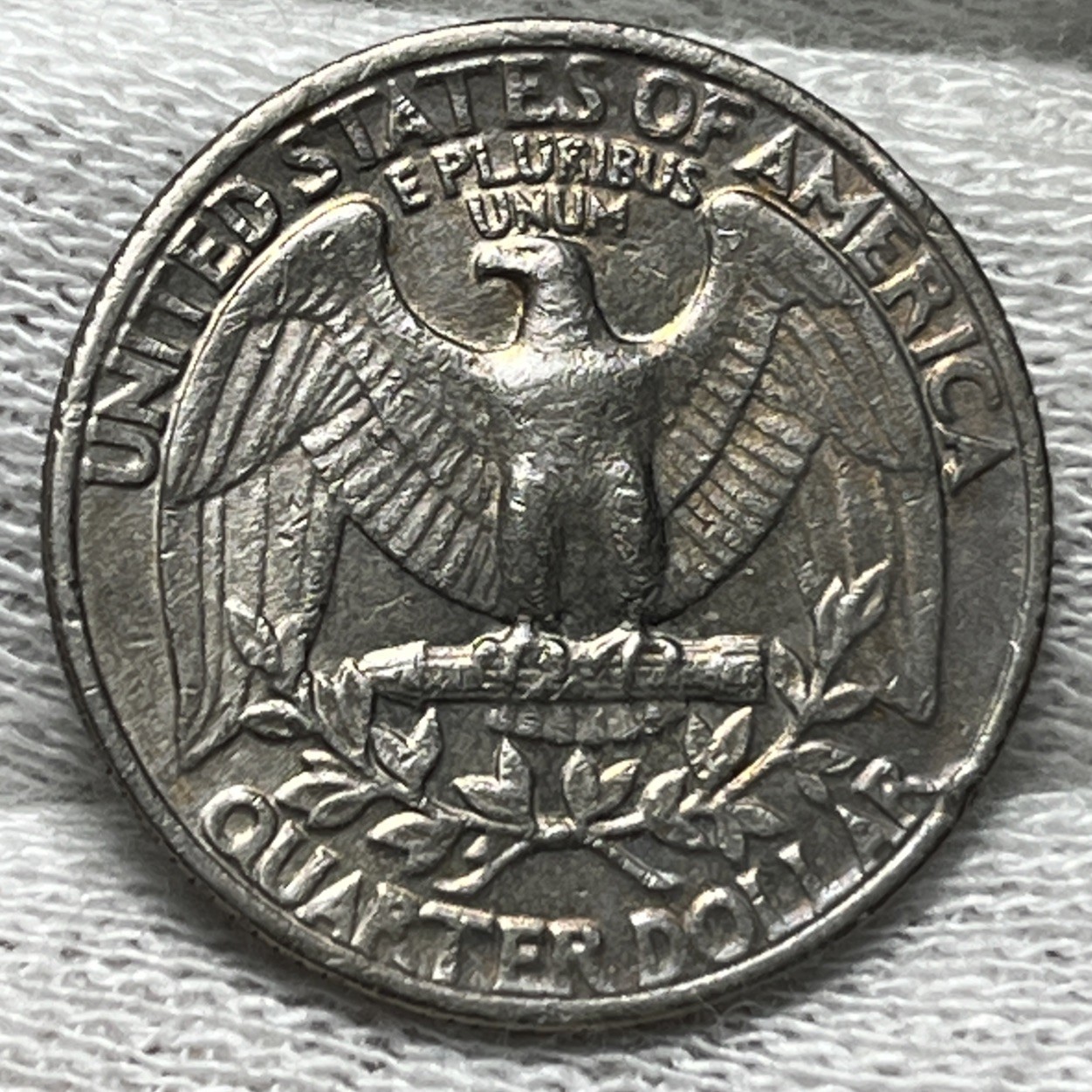 1981 P Washington Quarter Errors DDR Strike Through Grease Rainbow Toning