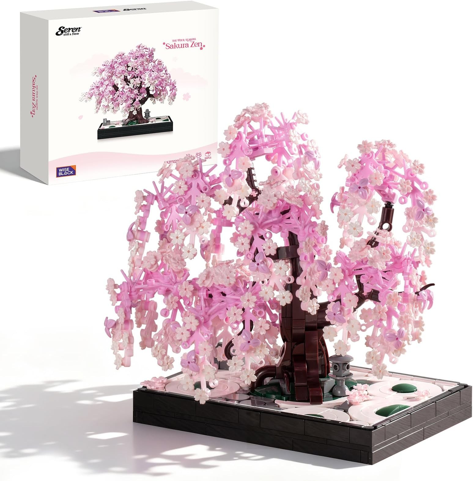 Wise Block Cherry Blossom Bonsai Tree Building Set for Adults, 900 PCS | Saku...