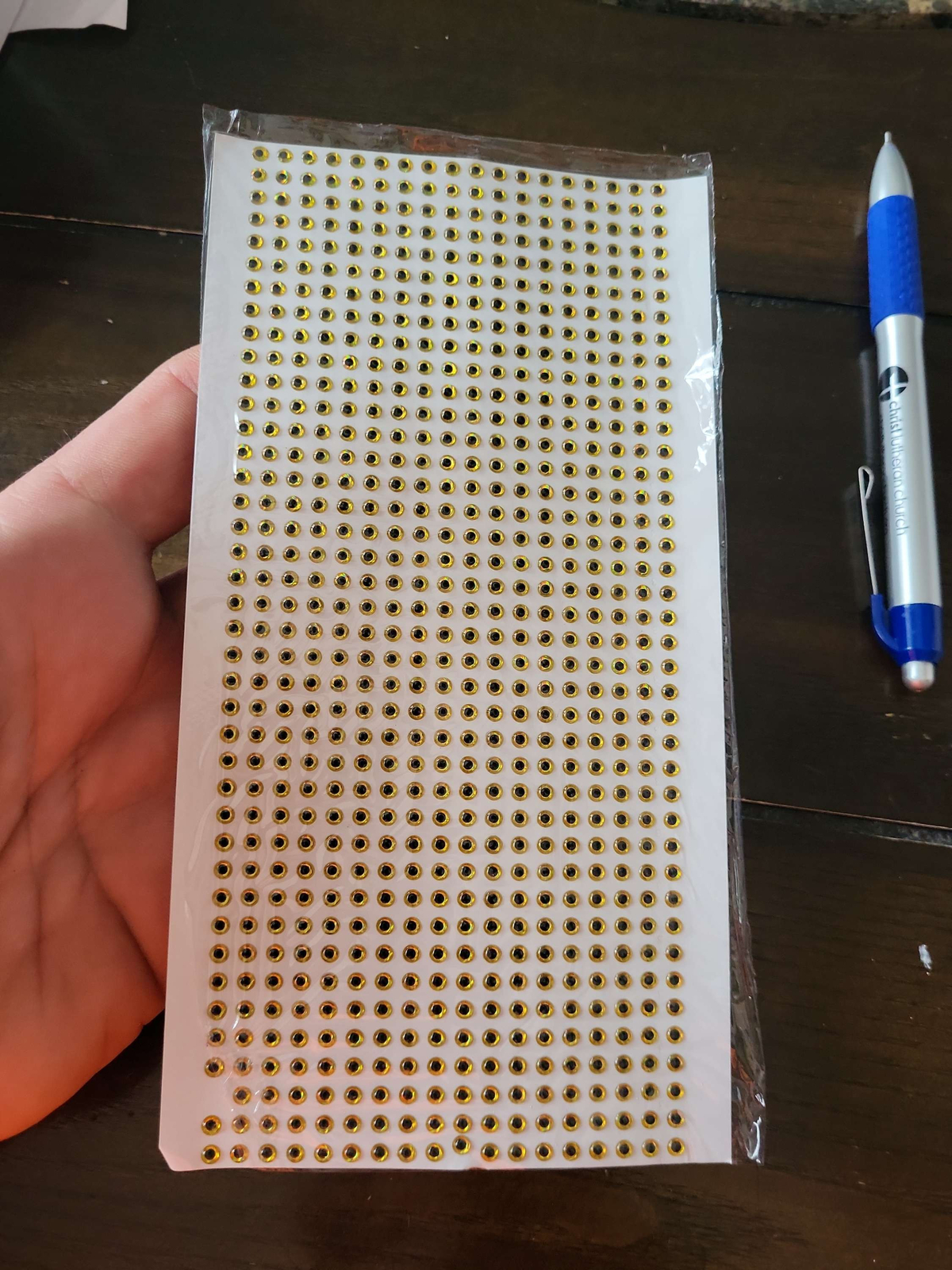3D Gold Eyes 3mm