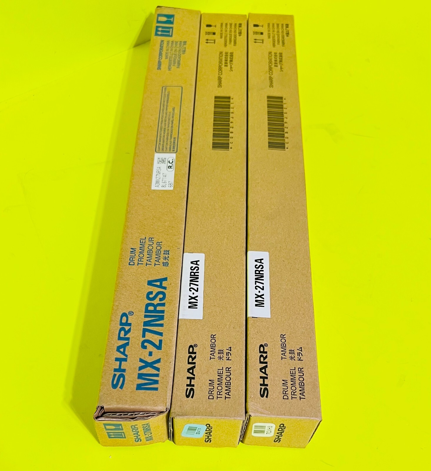 Lot of 3 - Genuine Sharp MX-27NRSA Drum Cylinder Photoconductor Unit OEM