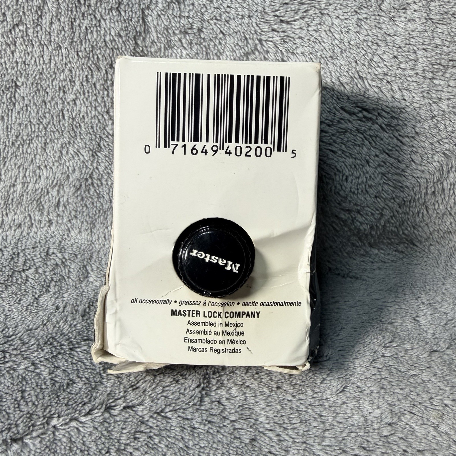 Master Lock 1525 Block Guard Combination Black Padlock. Used