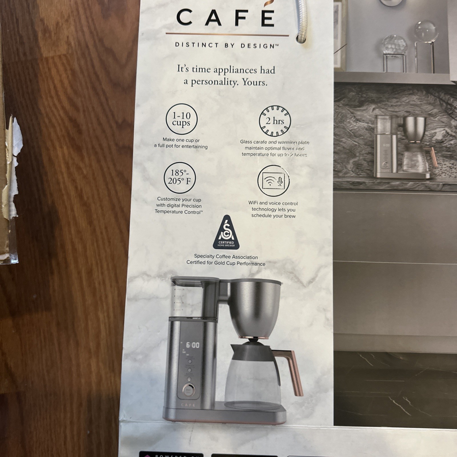 CAFE Specialty Drip Coffee Maker with Glass Carafe Stainless Steel