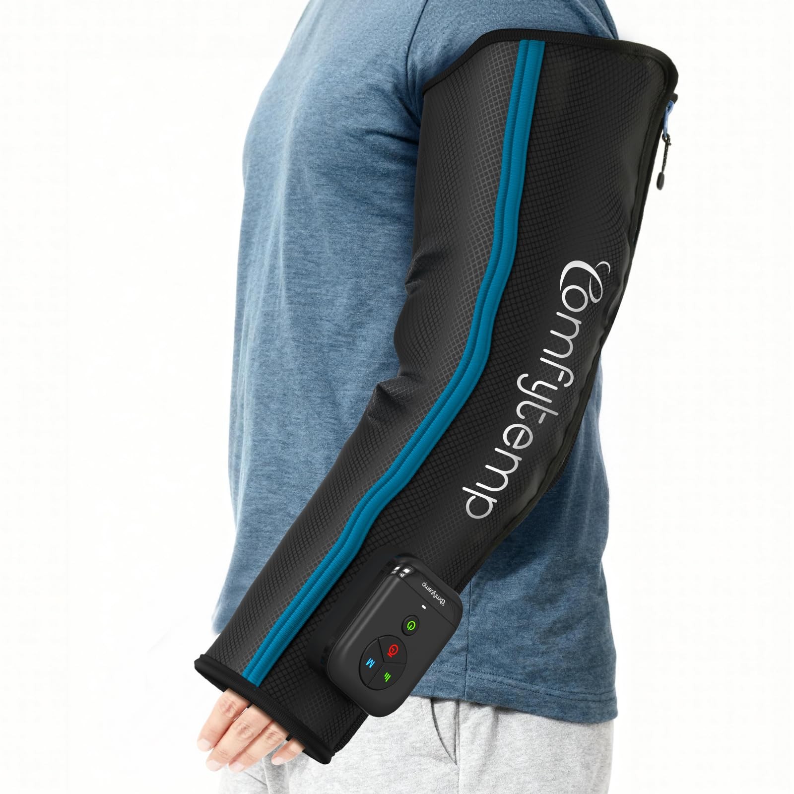 Comfytemp Air Compression Arm Massager for Circulation and Pain Relief, Black