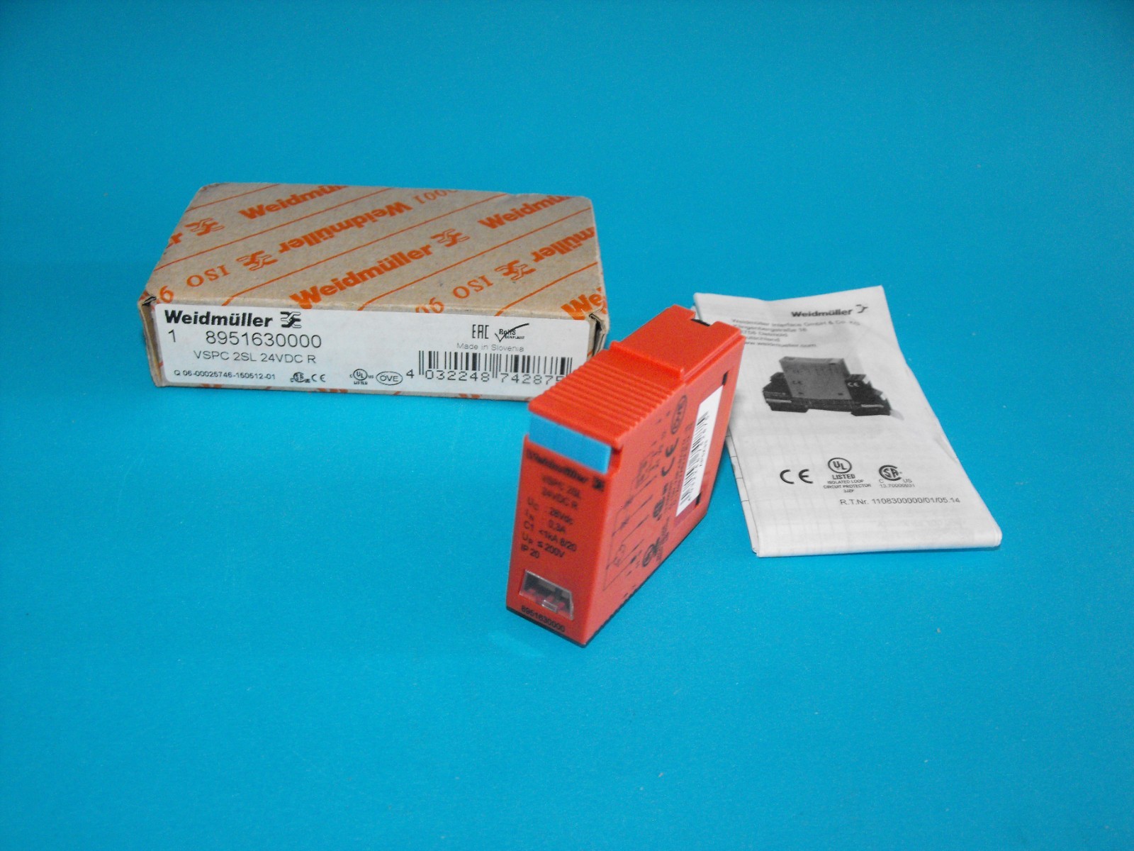 Weidmuller VSPC 2SL.24VDC R.Surge protection for instrumentation and control.NEW