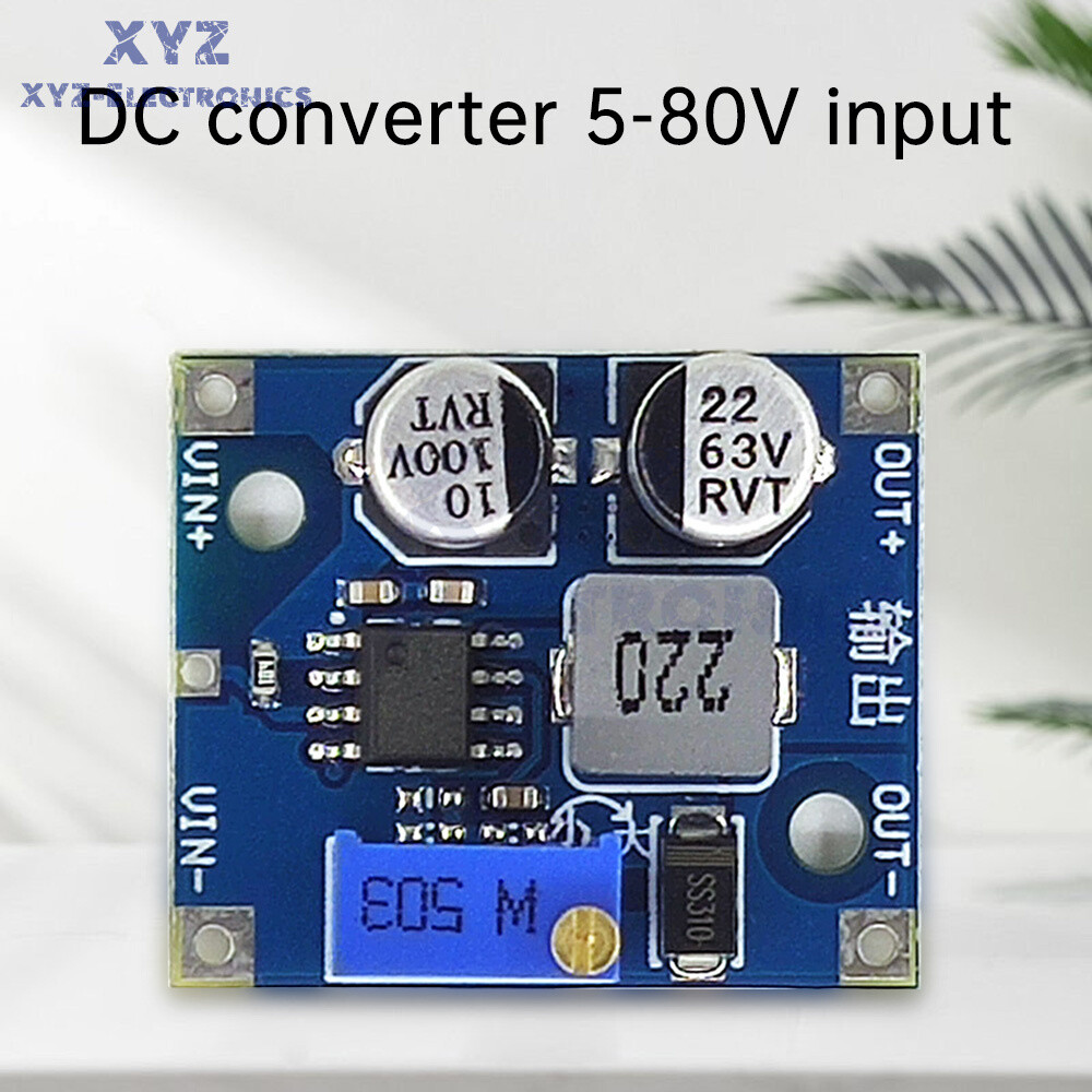 Mini DC-DC Step-Down Power Module Buck Converter 5-80V to1-62V Adjustable 1.5A