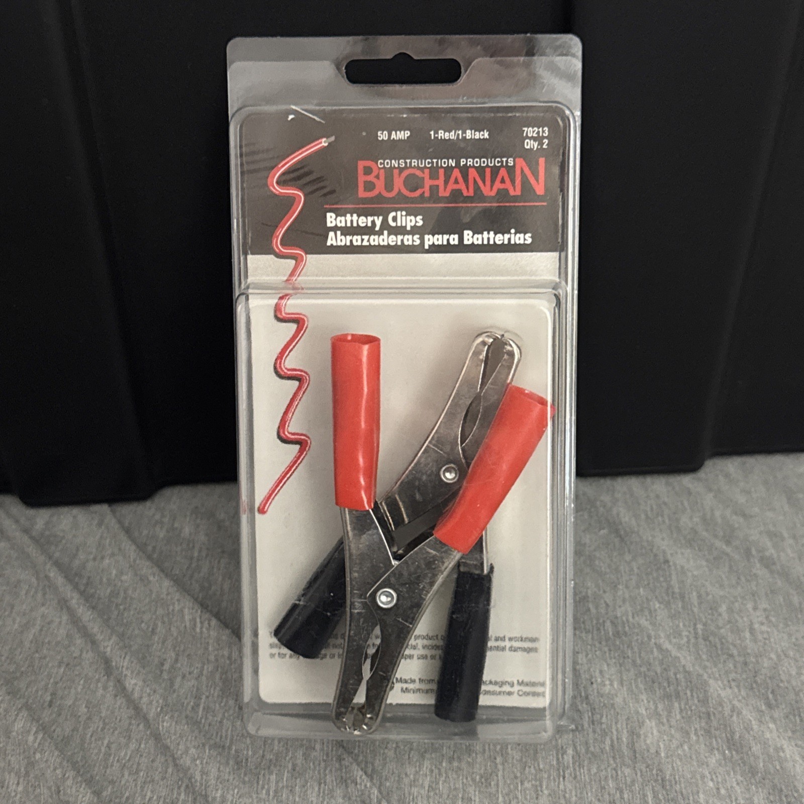 Buchanan 70213 NEW (2) 50 Amp Battery Clips Red and Black