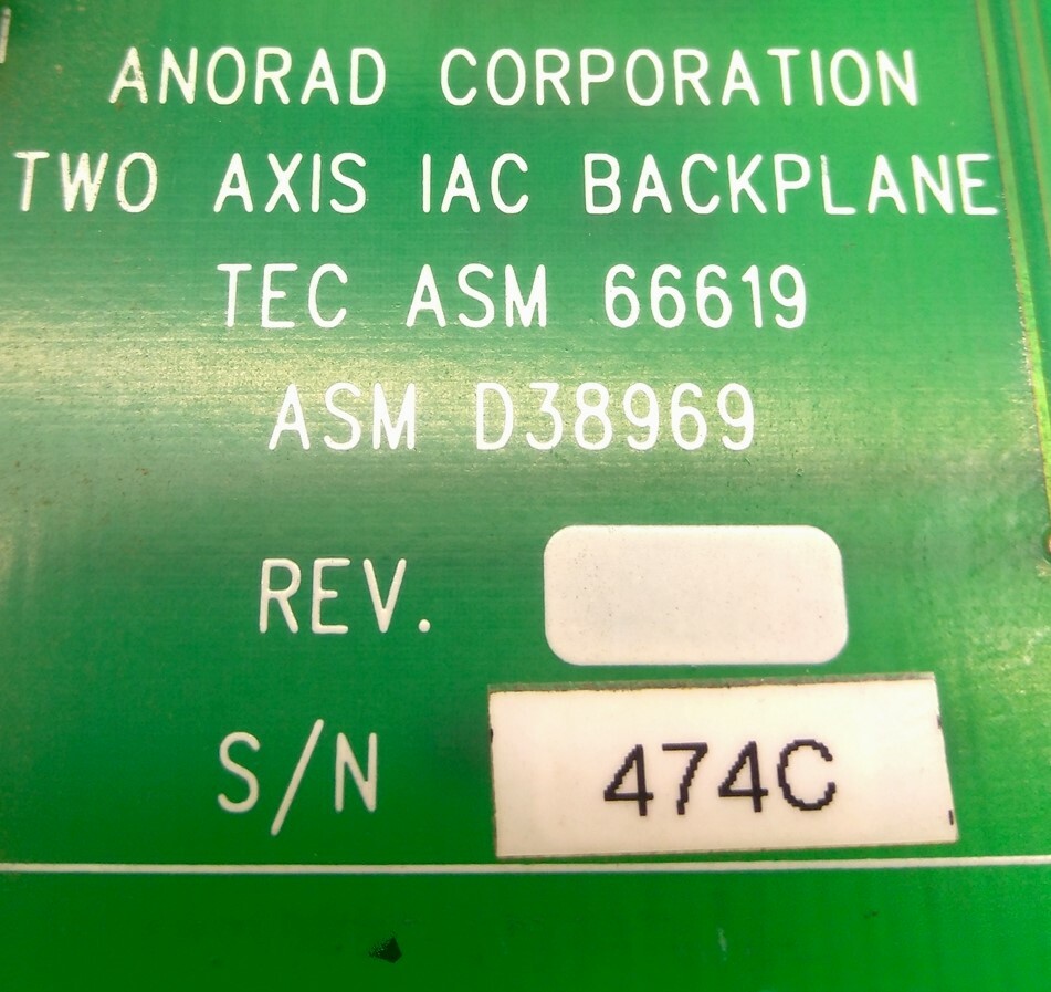 Anorad Corporation D38969 Two Axis IAC Backplane