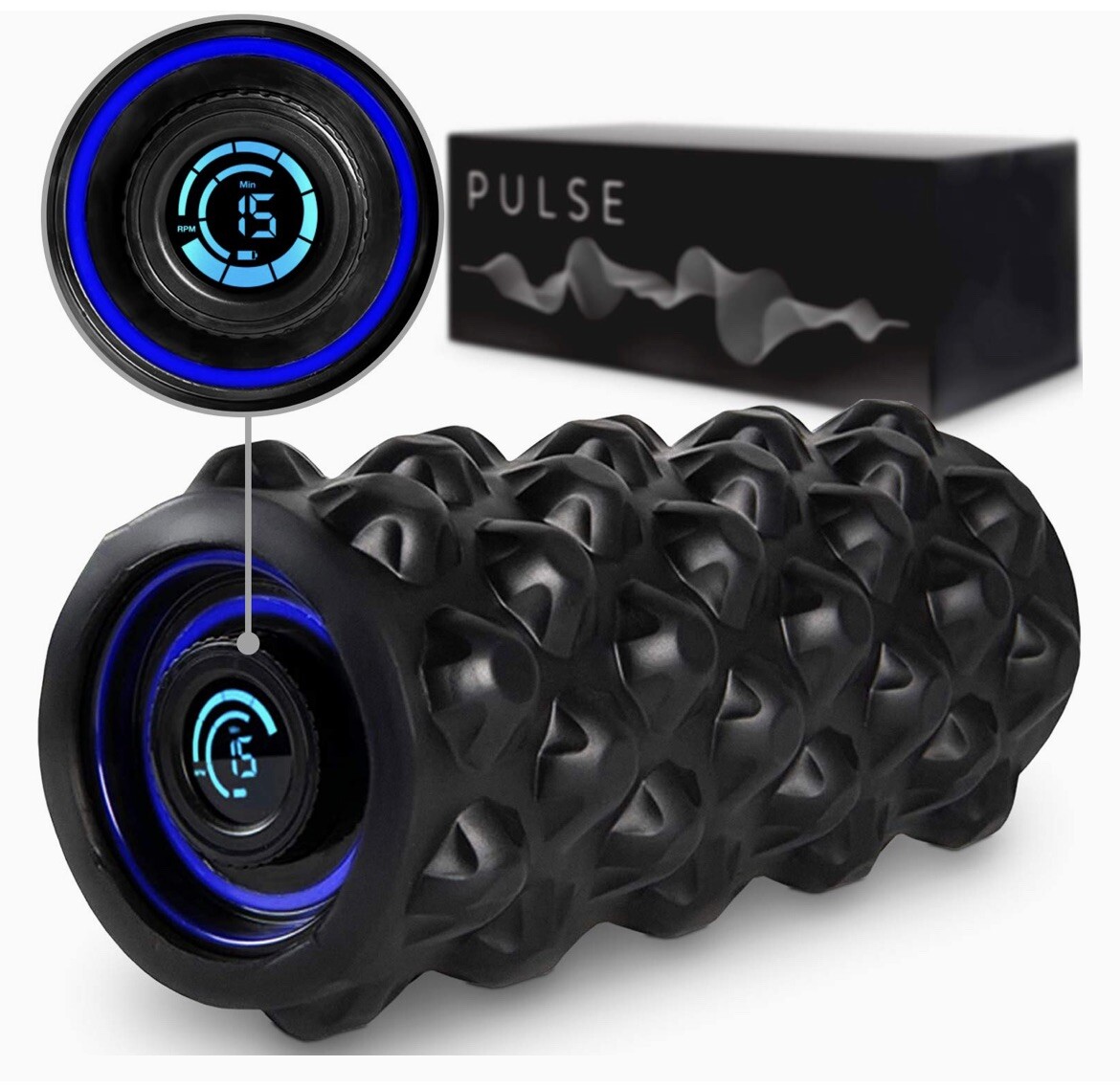 CubeFit Mpulse Pulse Vibrating Foam Roller For Physical Therapy, Muscle Recovery
