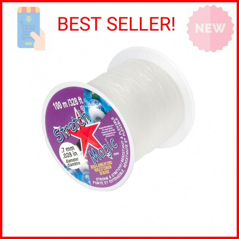 Stretch Magic Elastic Beading Cord – Clear Color, 0.7mm in Diameter, 100-Meter