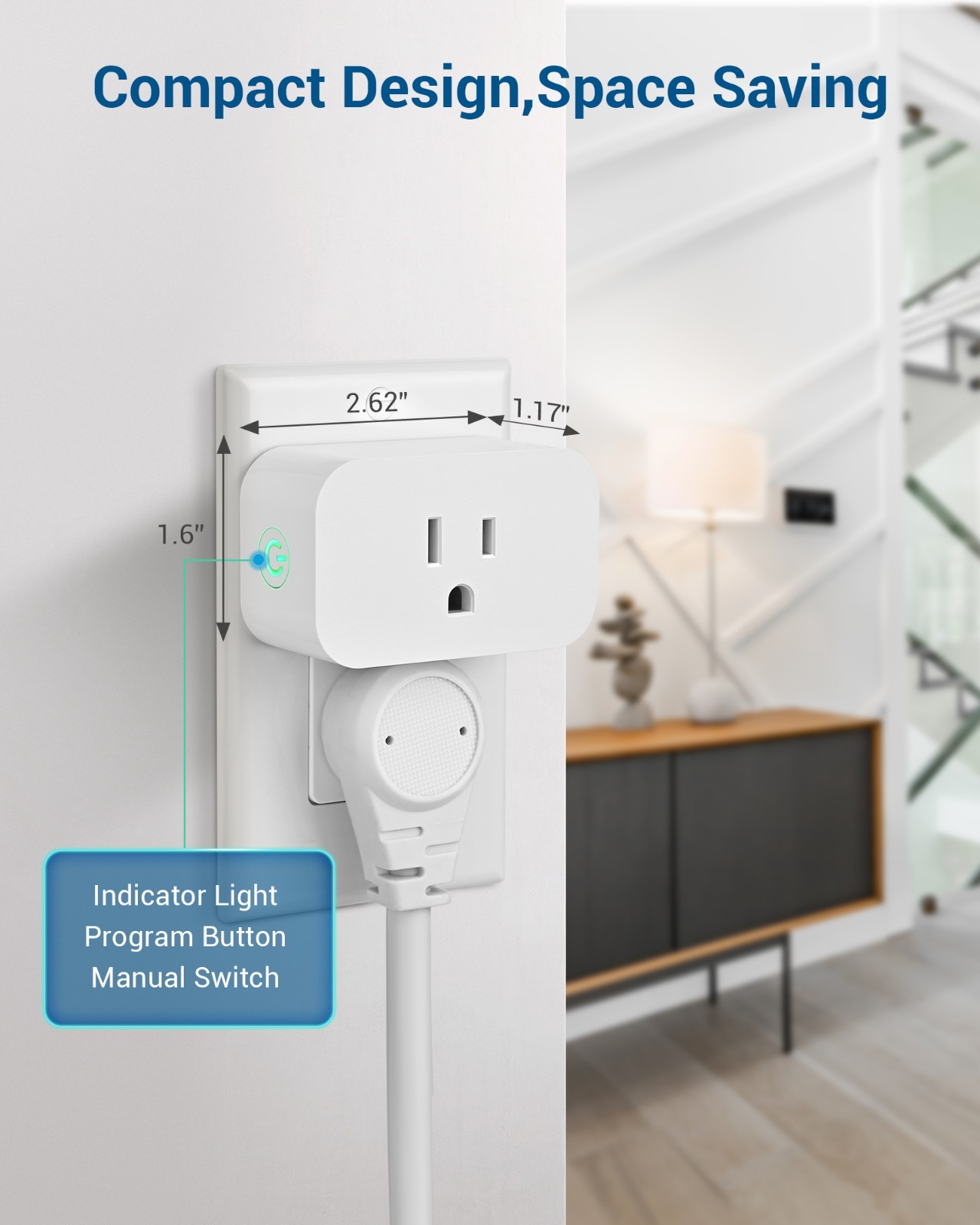 DEWENWILS Wireless Light Switch,No Wiring,2 Plug Outlet,100 Ft Range,FCC Listed