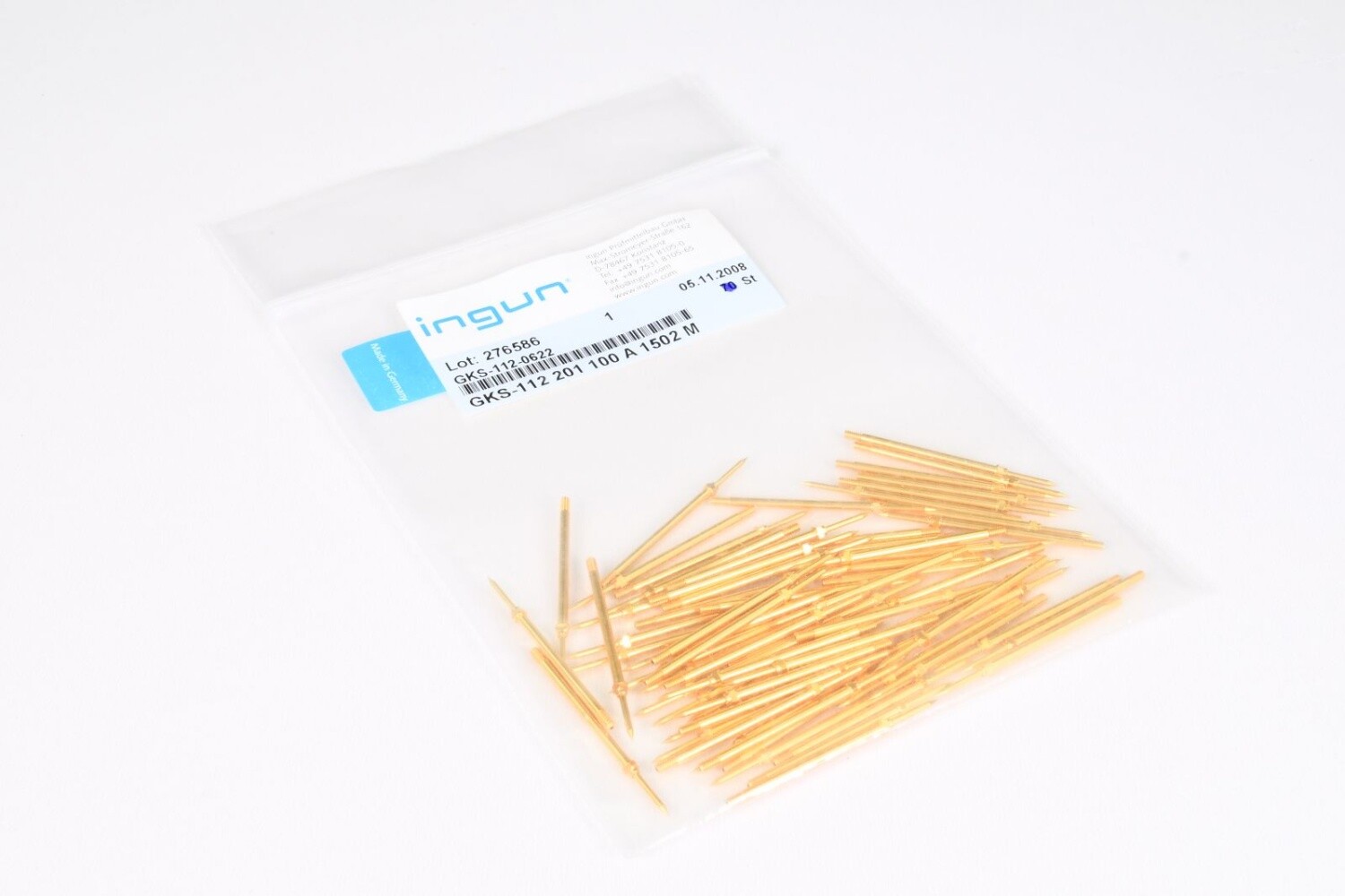 INGUN GKS-112-0622, GKS-112 201 100 A 1502 M, Test probe, (1PU=65Pcs.)