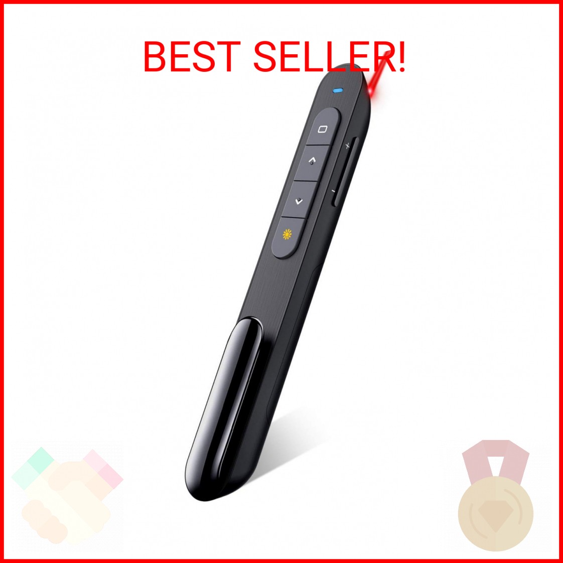 DinoFire for Bluetooth RF 2.4GHz Dual Modes Red Light Wireless Presenter Present