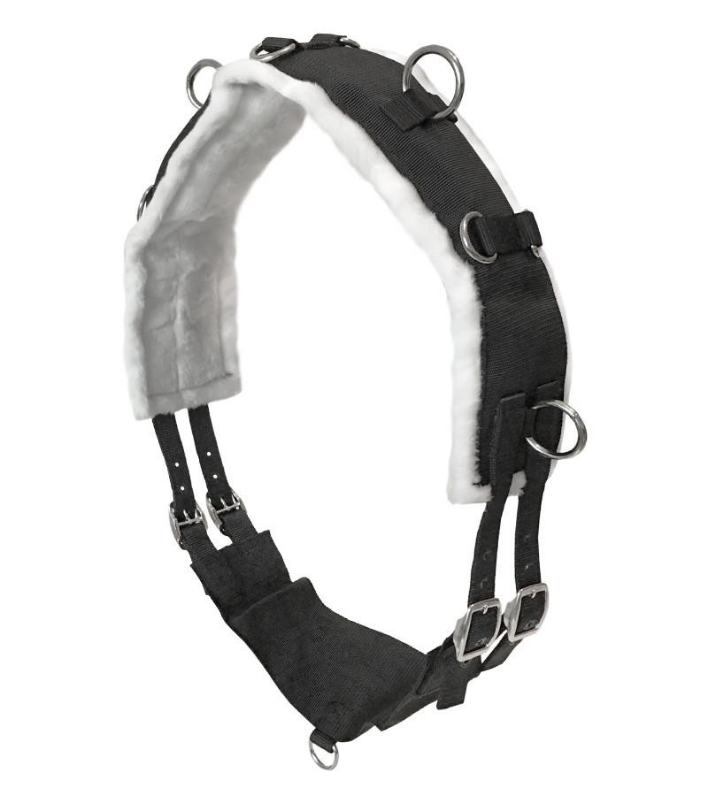 Multi Ring Training PONY Nylon fleece backing Surcingle w/webbing Padded 48"~60"