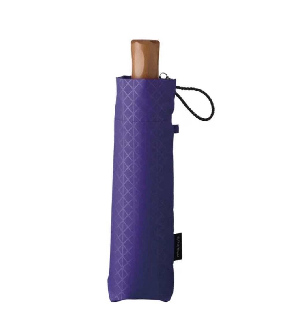 NEW mabu Edo Lightweight 12 Rib Folding Umbrella Purple UV Rain Sun Japan