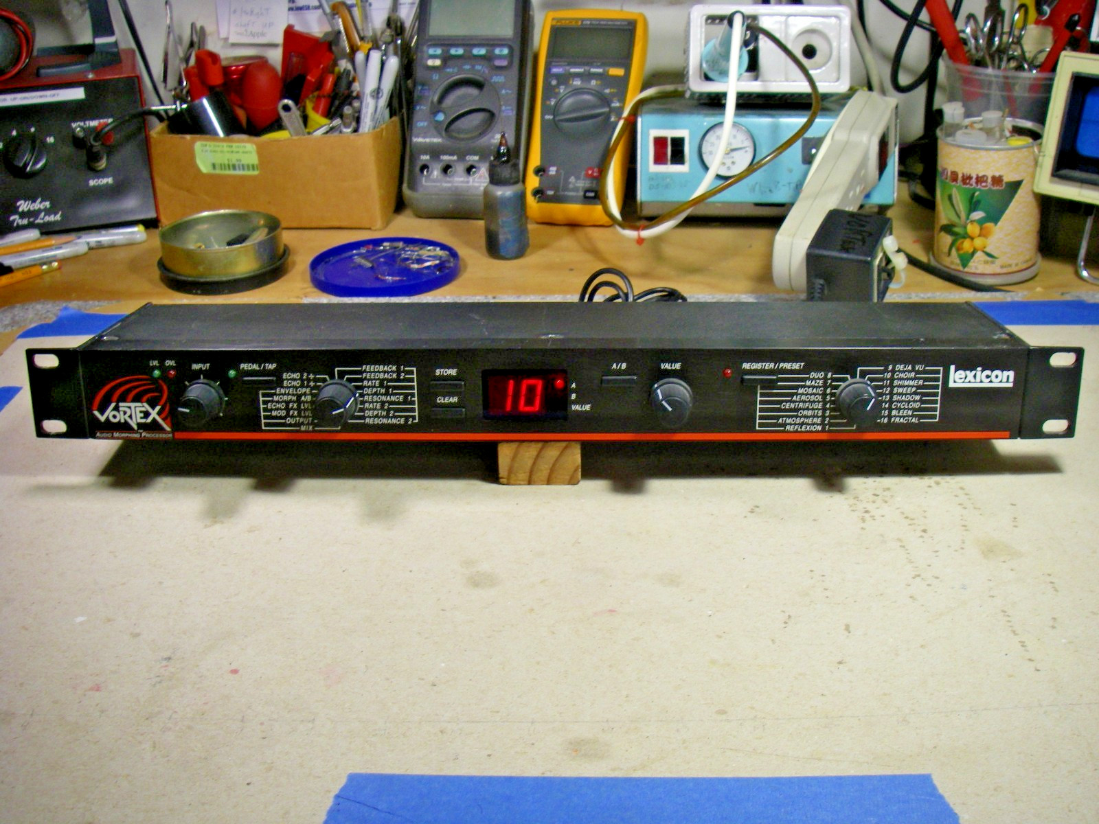 Lexicon Vortex Multi-Effects  processor with power supply foot switch and manual