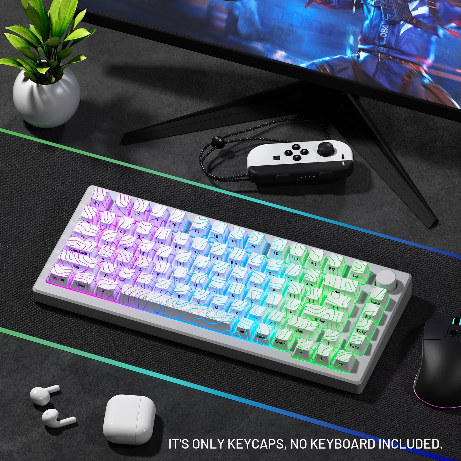 HITIME XVX Shine Through Keycaps with IMD Tech, Custom Keycaps 60 75 100 Perc...