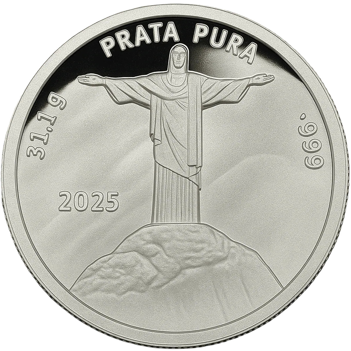 2025 Cristo Redentor Christ the Redeemer 1 oz Silver Bullion Round