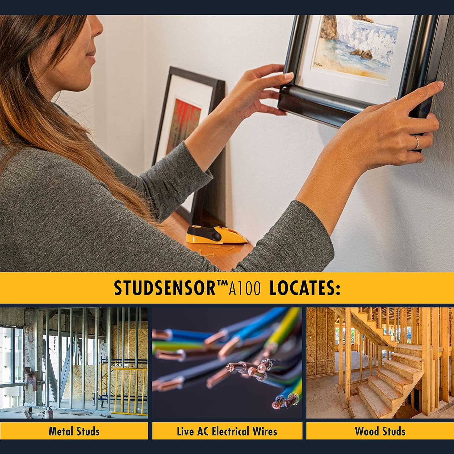 Studsensor A100 Stud Finder and Wall Scanner – Edge Locating Stud Detector with
