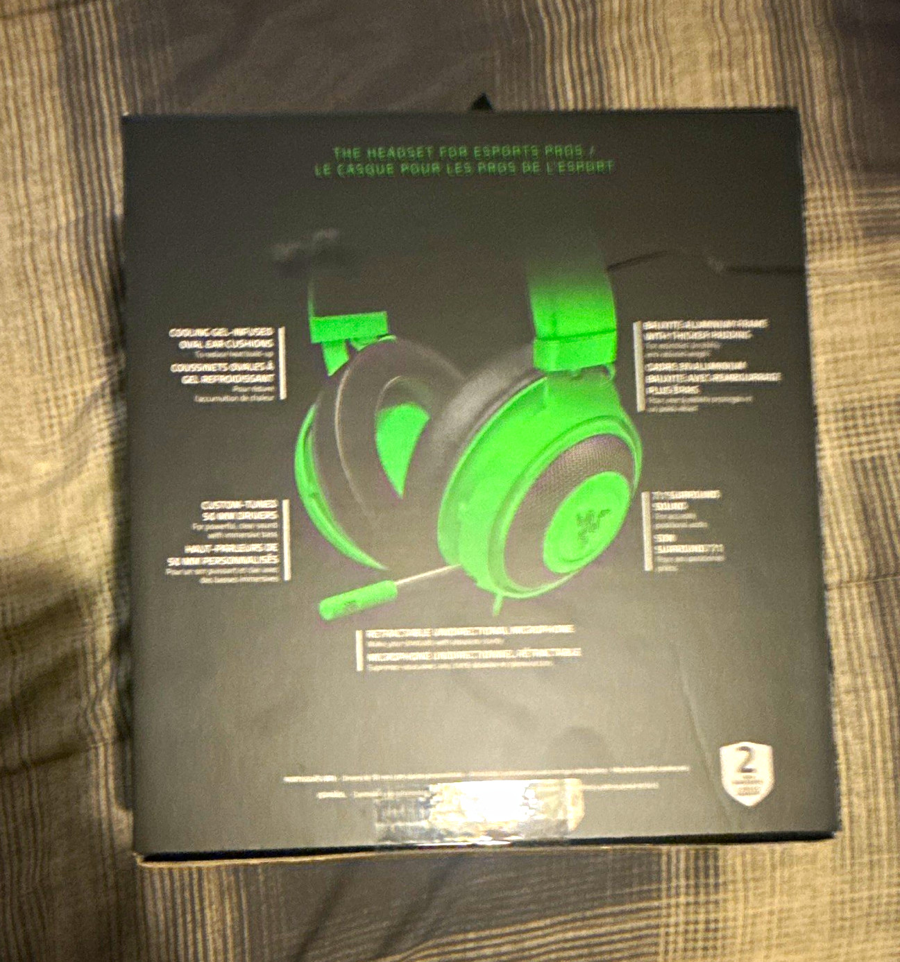 Razer Kraken Green/Black USB 7.1 Surround Over-Ear Gaming Headset Boom Mic