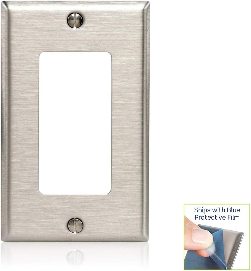 1-Gang Decora/Gfci Oversized Wallplate, SO26, Stainless Steel