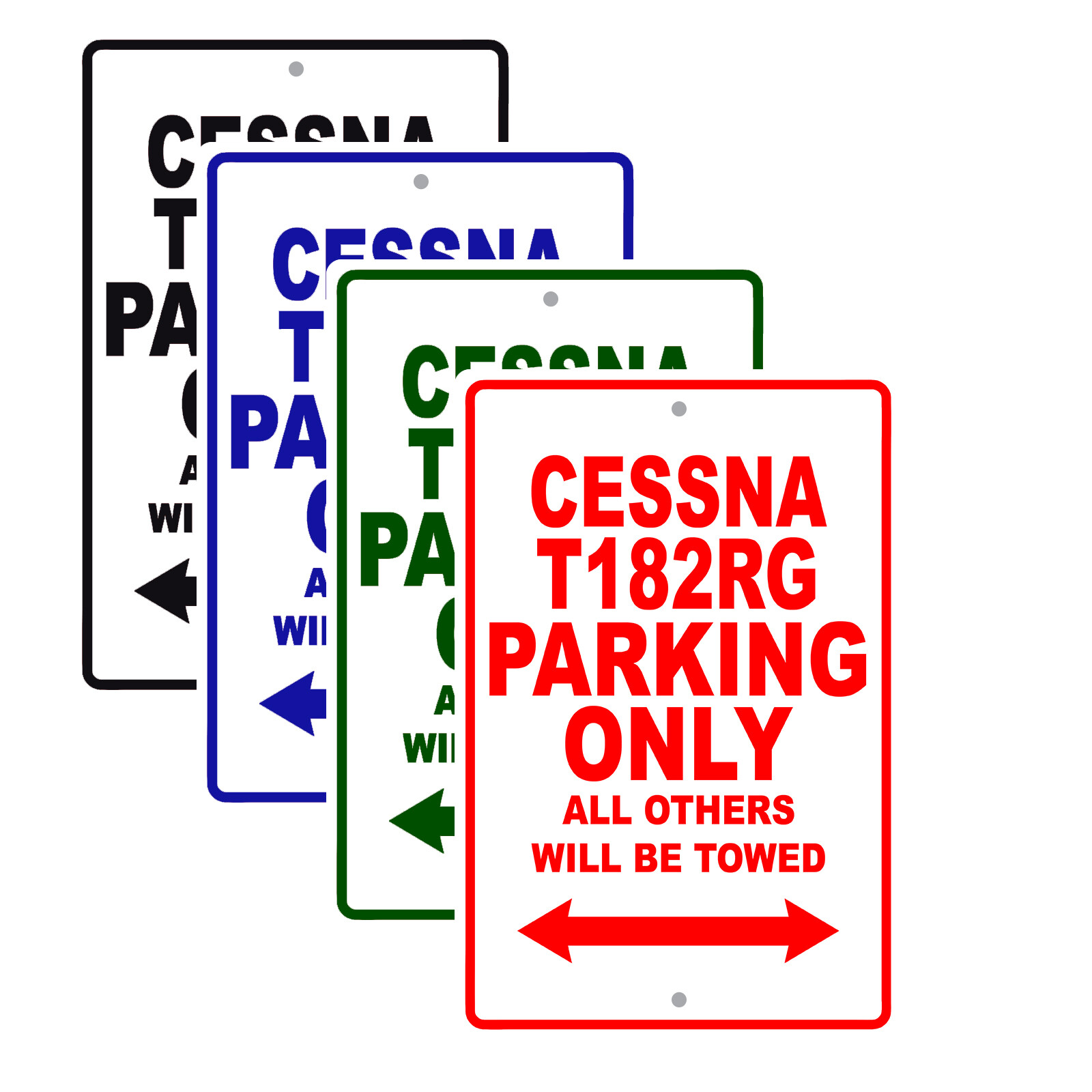 Cessna T182RG Parking Only Aircraft Reserved Parking Notice Aluminum Metal Sign