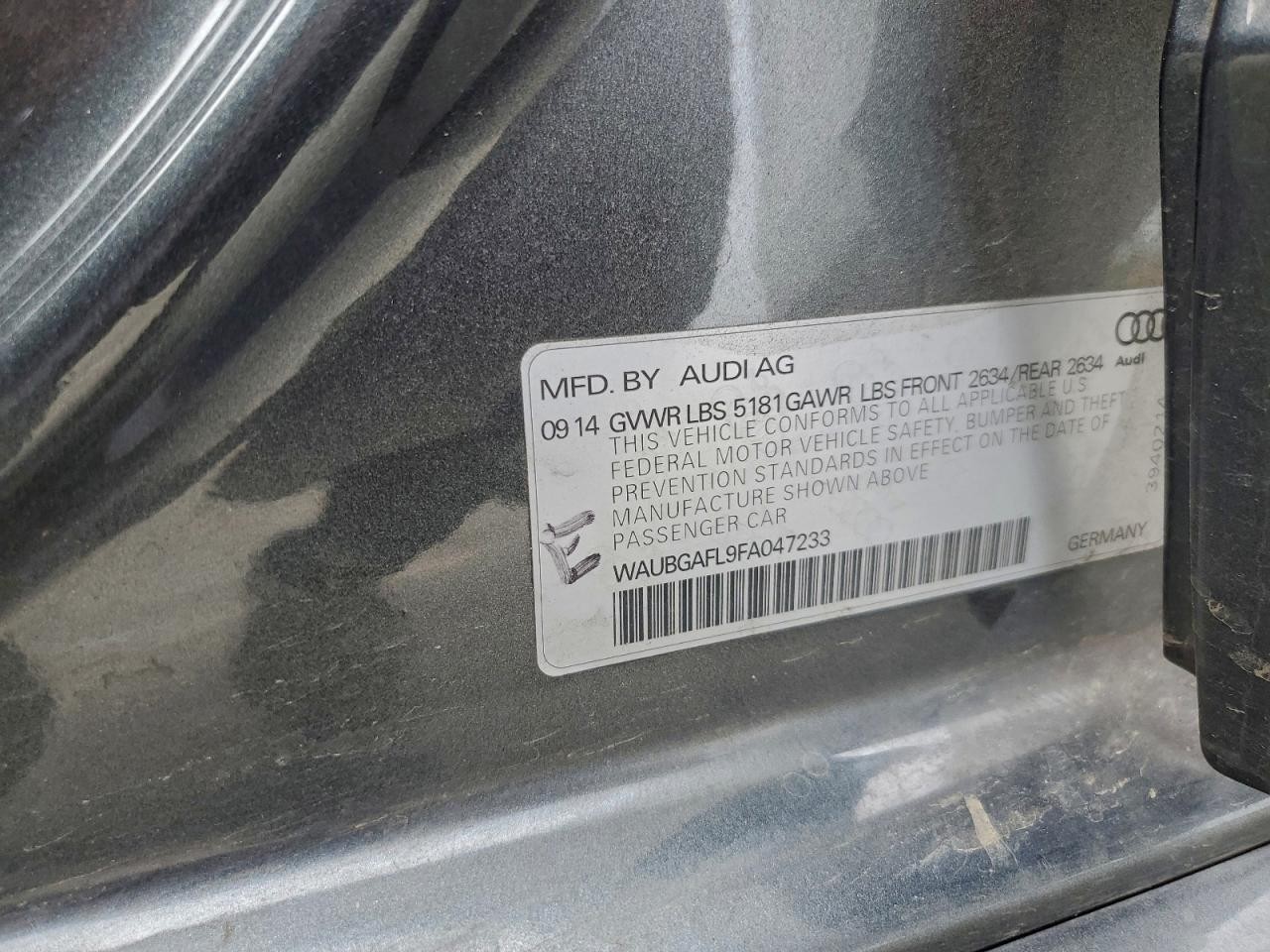 Used Floor Jack fits: 2015 Audi S4 Grade A