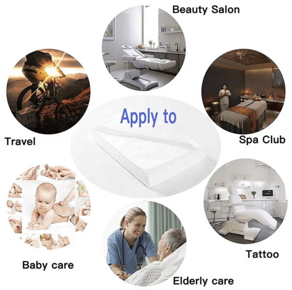 Disposable Fitted Bed Cover Waterproof Table Cover Massage bed sheet,10pc,4 Size