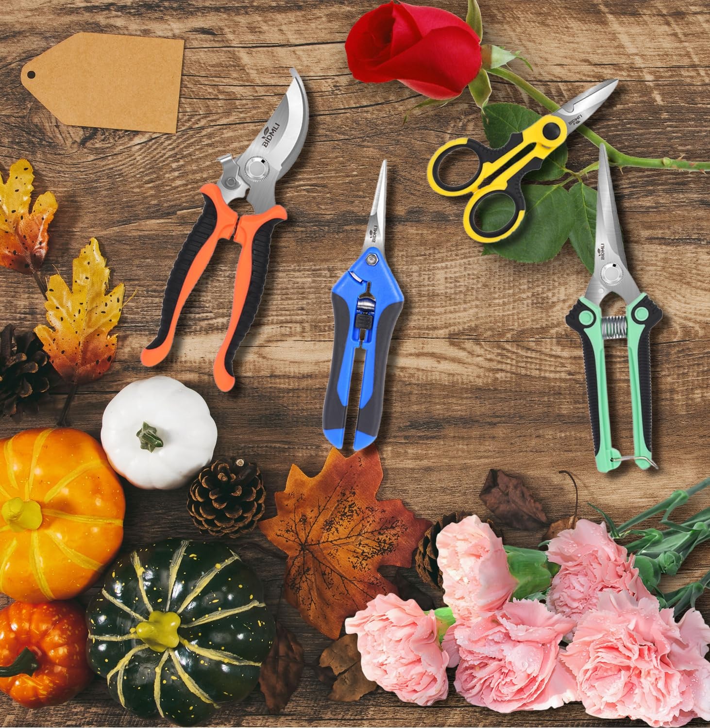 4-Pack Multifunctional Garden Scissors Set-BIDMLI Moderate, Multicolor-set 1