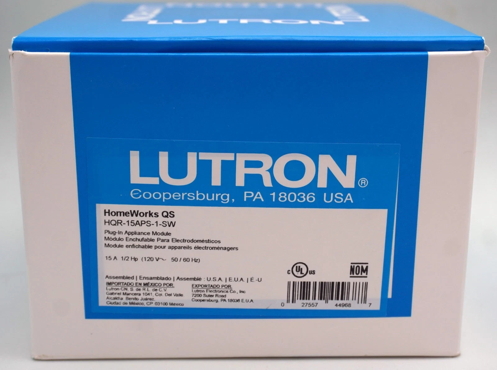 Lutron HQR-15APS-1-SW General Purpose HomeWorks QS RF Plug-In Module NEW