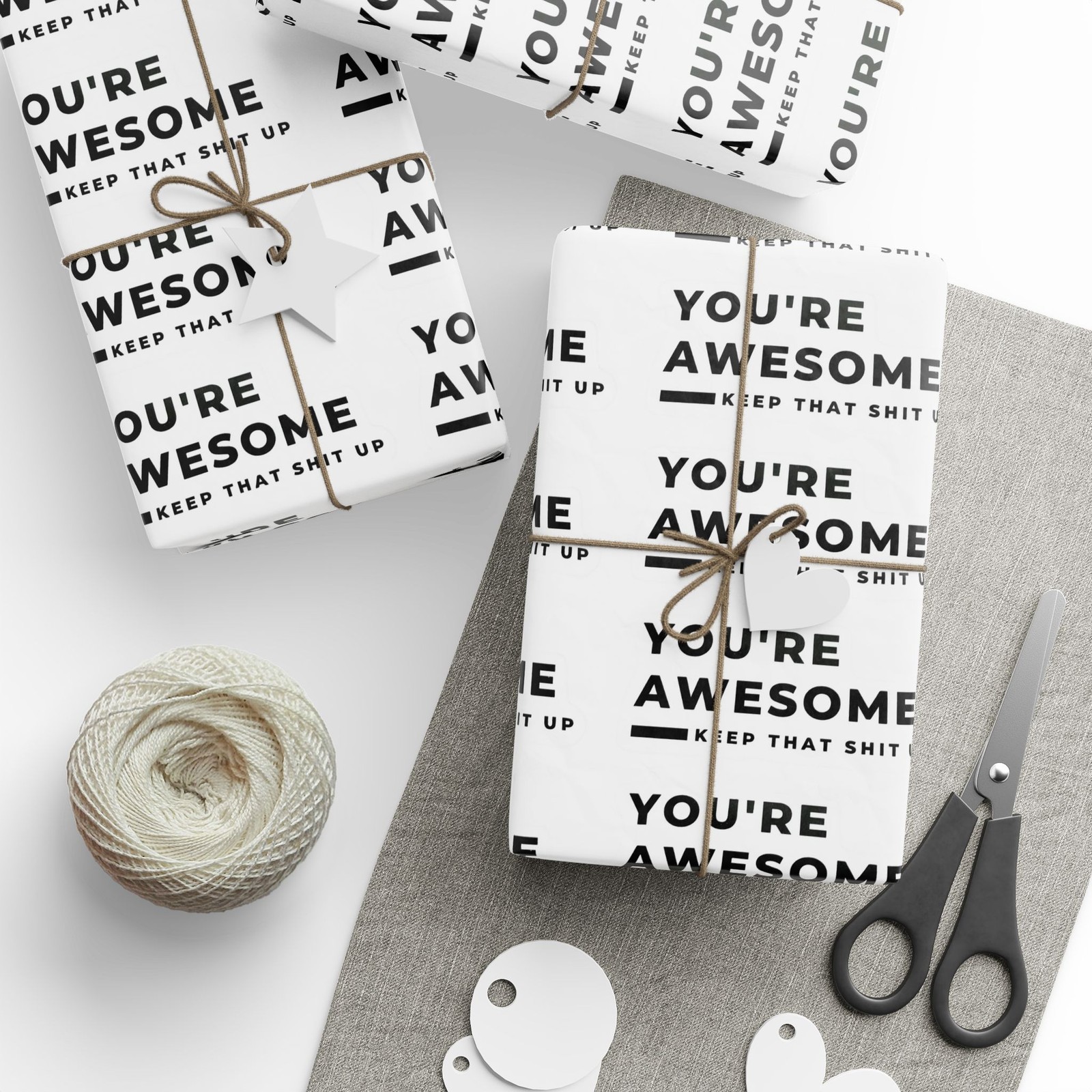 You're Awesome Keep That "S" Up Premium Eco Friendly Wrapping Paper