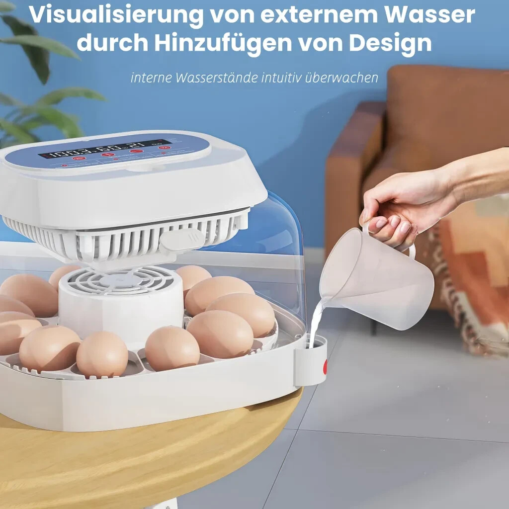 12 Eggs Incubator Automatic Turning Chicken Digital Incubators for Hatching Eggs