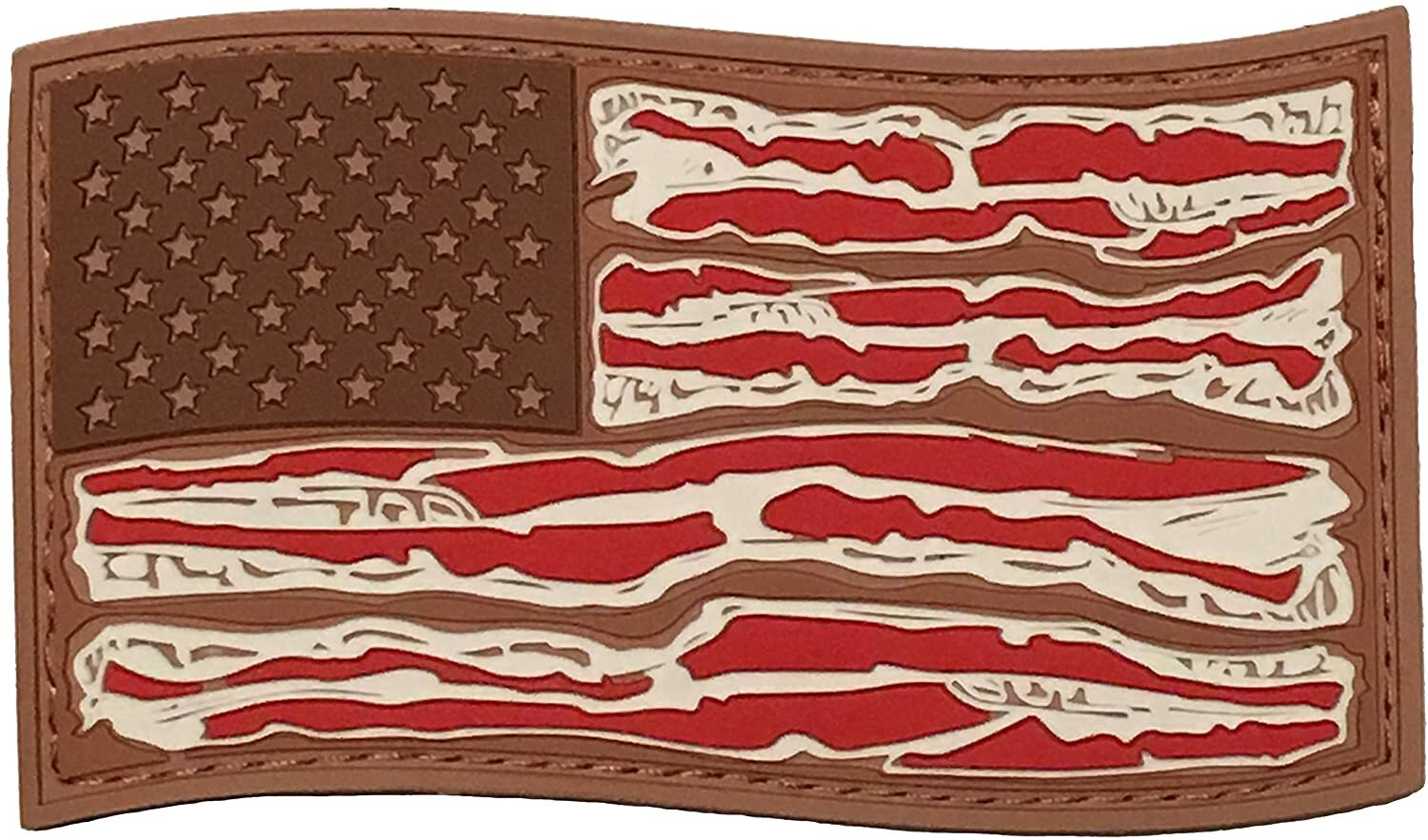 American Bacon Flag - PVC Morale Patch with Hook and Loop Backing