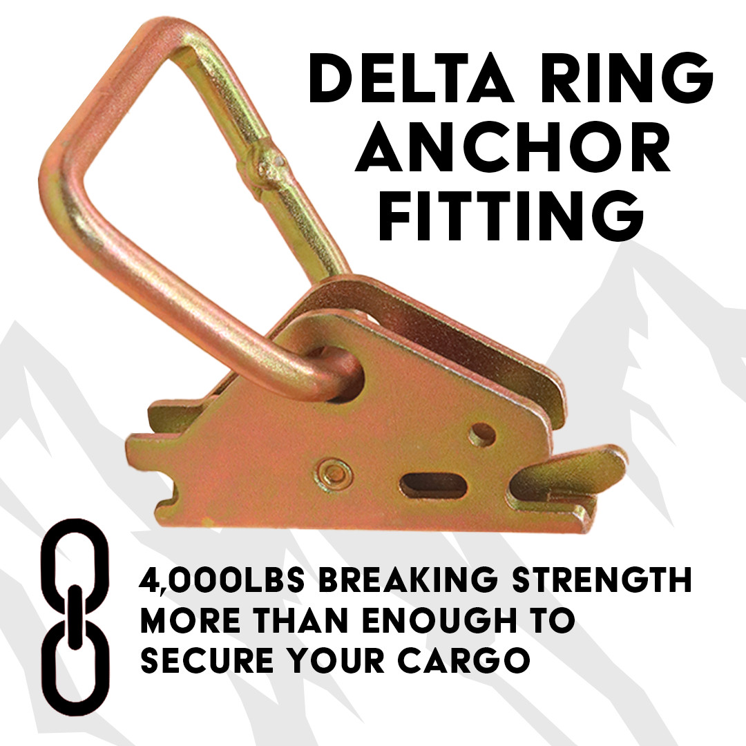 10PC E Track Tie-Down Anchors Fitting D Ring Enclosed Trailer Cargo Van Truck