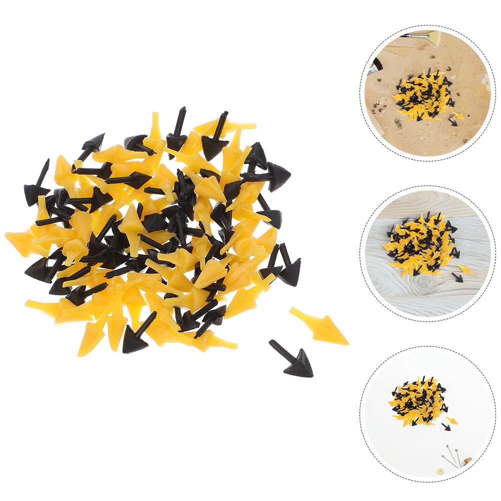 120Pcs Durable Plastic Animal Beak Inserts for DIY Bird Crafts Assorted Colors