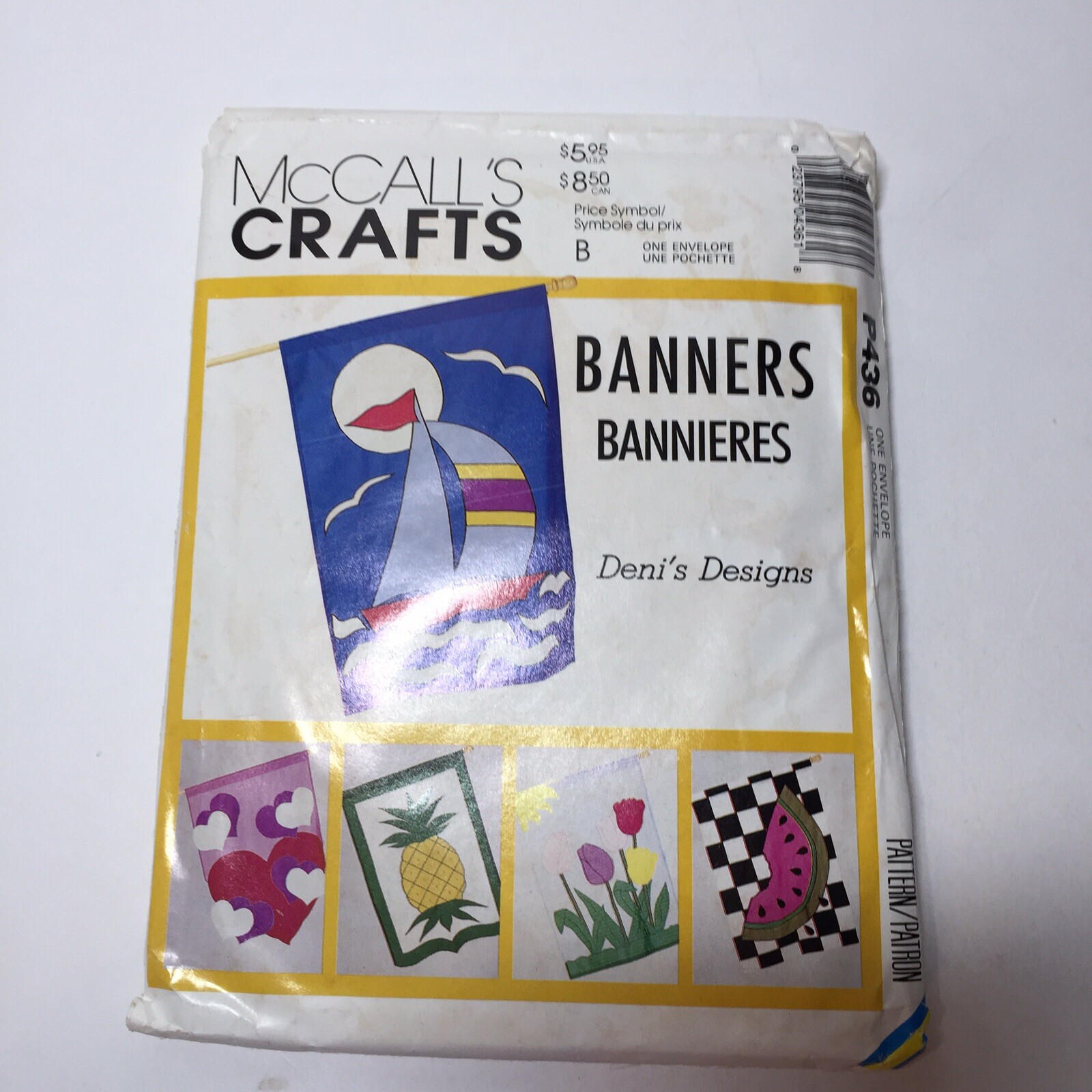 McCall's 436 Decorative Banners 32" x 48" Deni's Designs