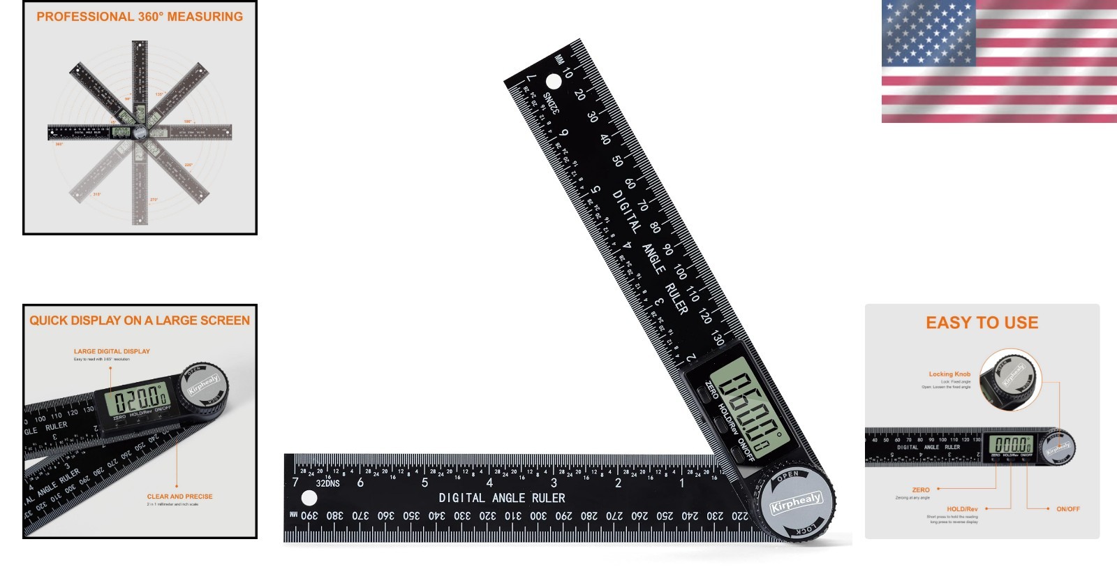 Innovative 7-Inch Digital Angle Gauge with Fast Display - Made for Professionals