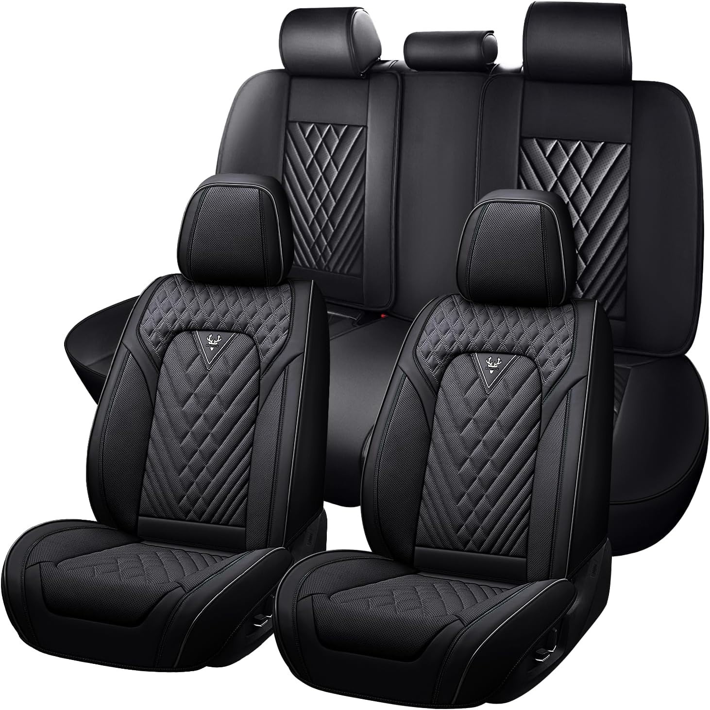 Car Seat Covers for Toyota Prius 2001-2026, Waterproof Nappa Leather Full Set...