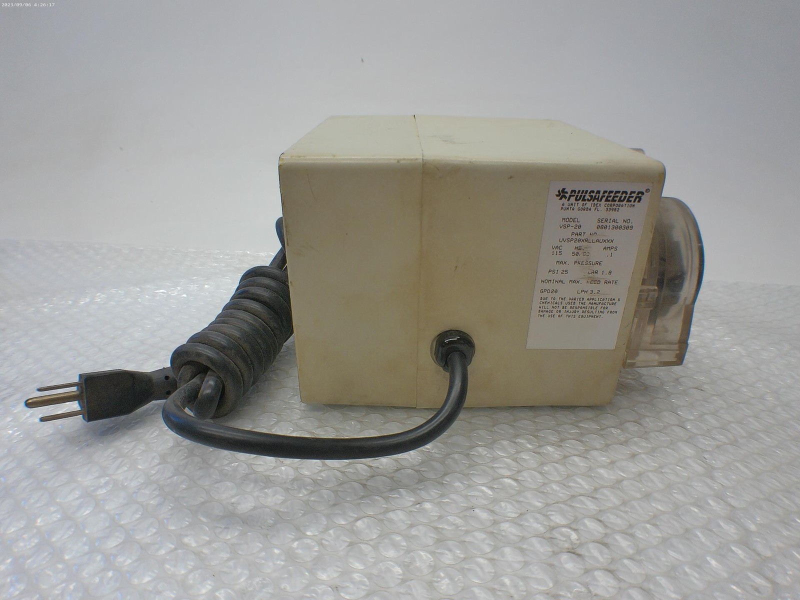 PULSAFEEDER VSP-20 PUMP ASSEMBLY UNMP