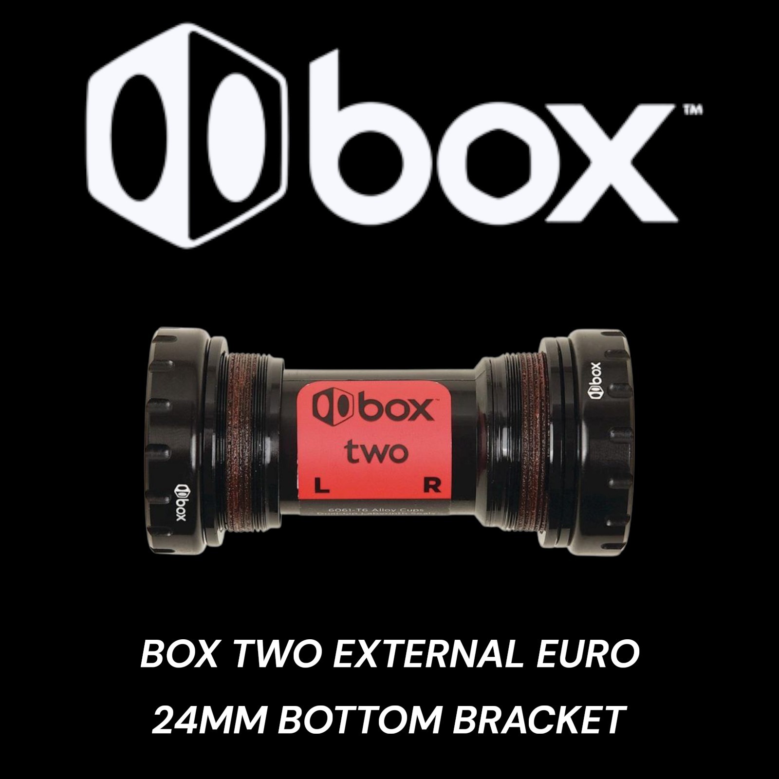 Box Two External Bottom Bracket (Black) (24mm)