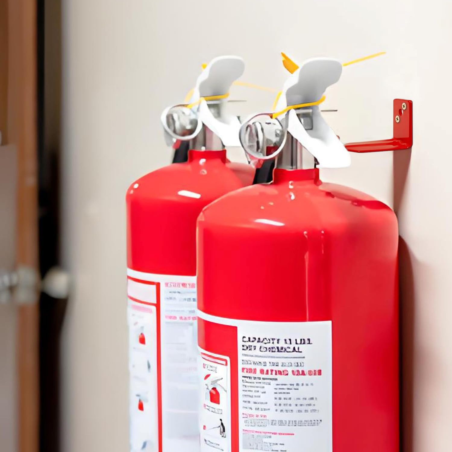 4 Pack of Fire Extinguisher Bracket, Wall Mount Hook, Fire Extinguisher Mount up