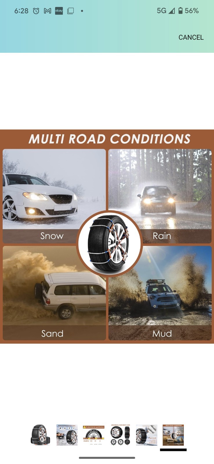 Snow Chains, Tire Chains for SUV Car Pickup Trucks, Universal Adjustable...