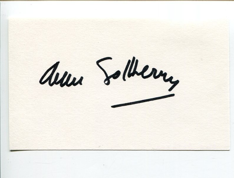 Ann Sothern Whales of August Oscar Nominee Private Secretary Signed Autograph