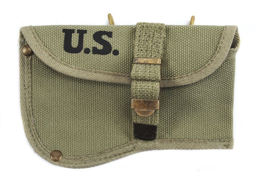 US WW2 Military Hatchet Ax cover Lt. OD marked "JT&L 1943"