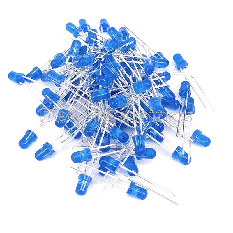 100PCS LED 3MM BLUE COLOR BLUE LIGHT Super Bright NEW