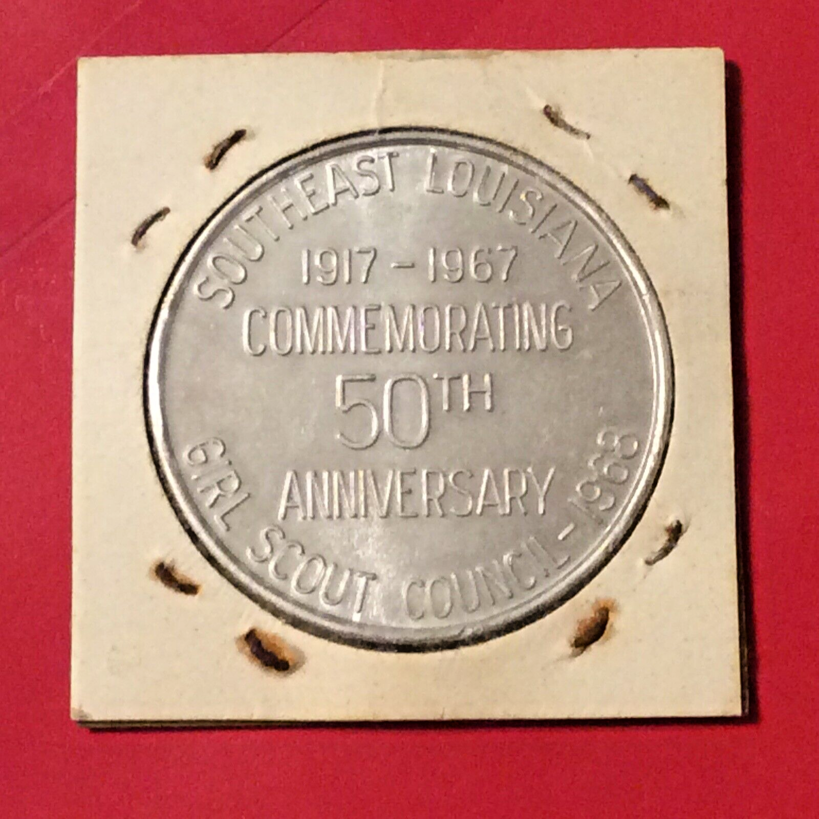 1967-1968 Girl Scouts-Southeast Louisiana Doubloon Celebrating 50th Anniversary+