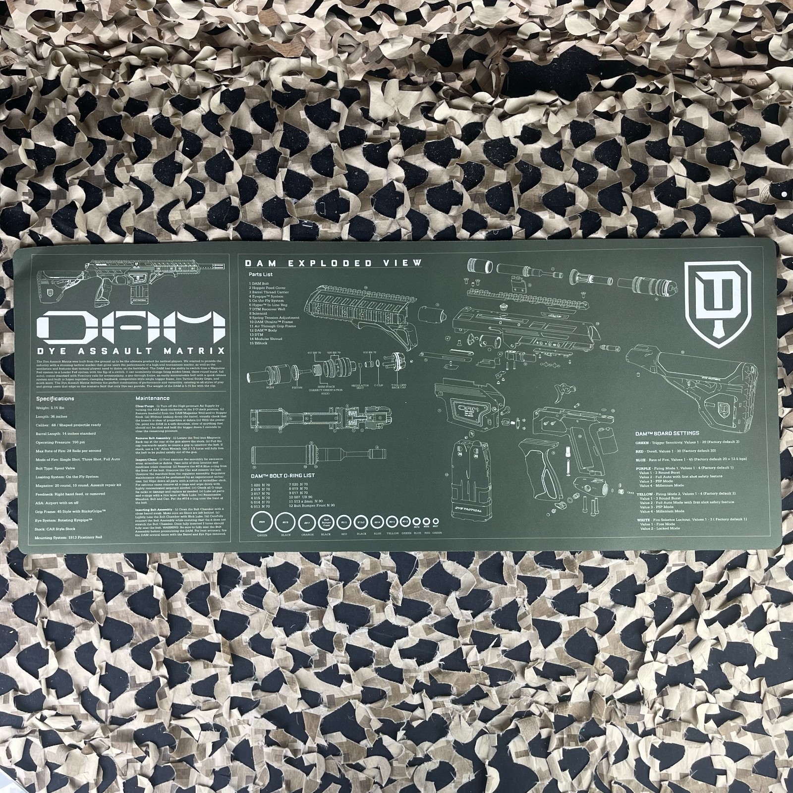 NEW Dye DAM Tech Mat