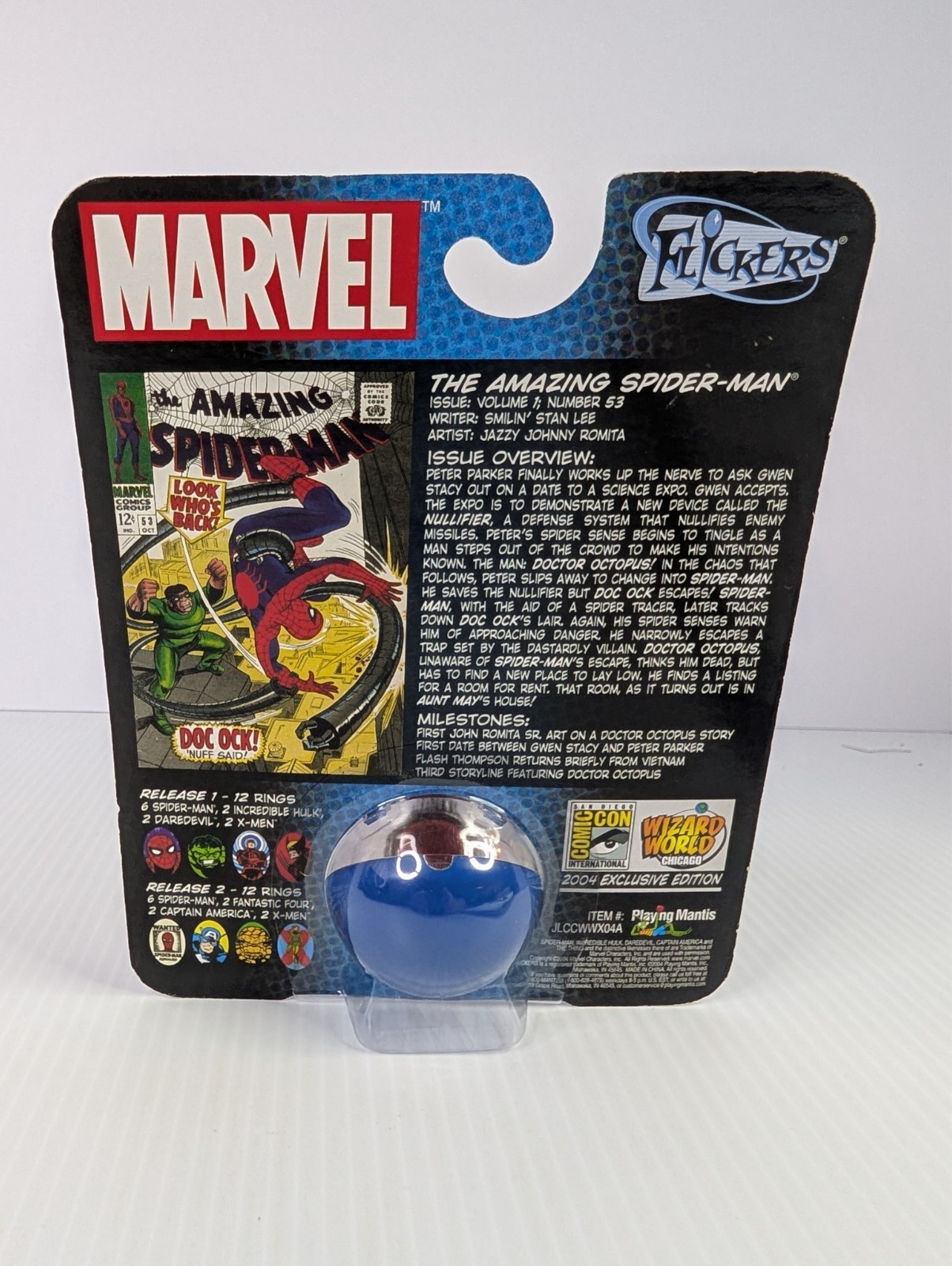 MARVEL FLICKERS SERIES*ComicCon Convention Exclusive*Playing Mantis: 2004*SEALED
