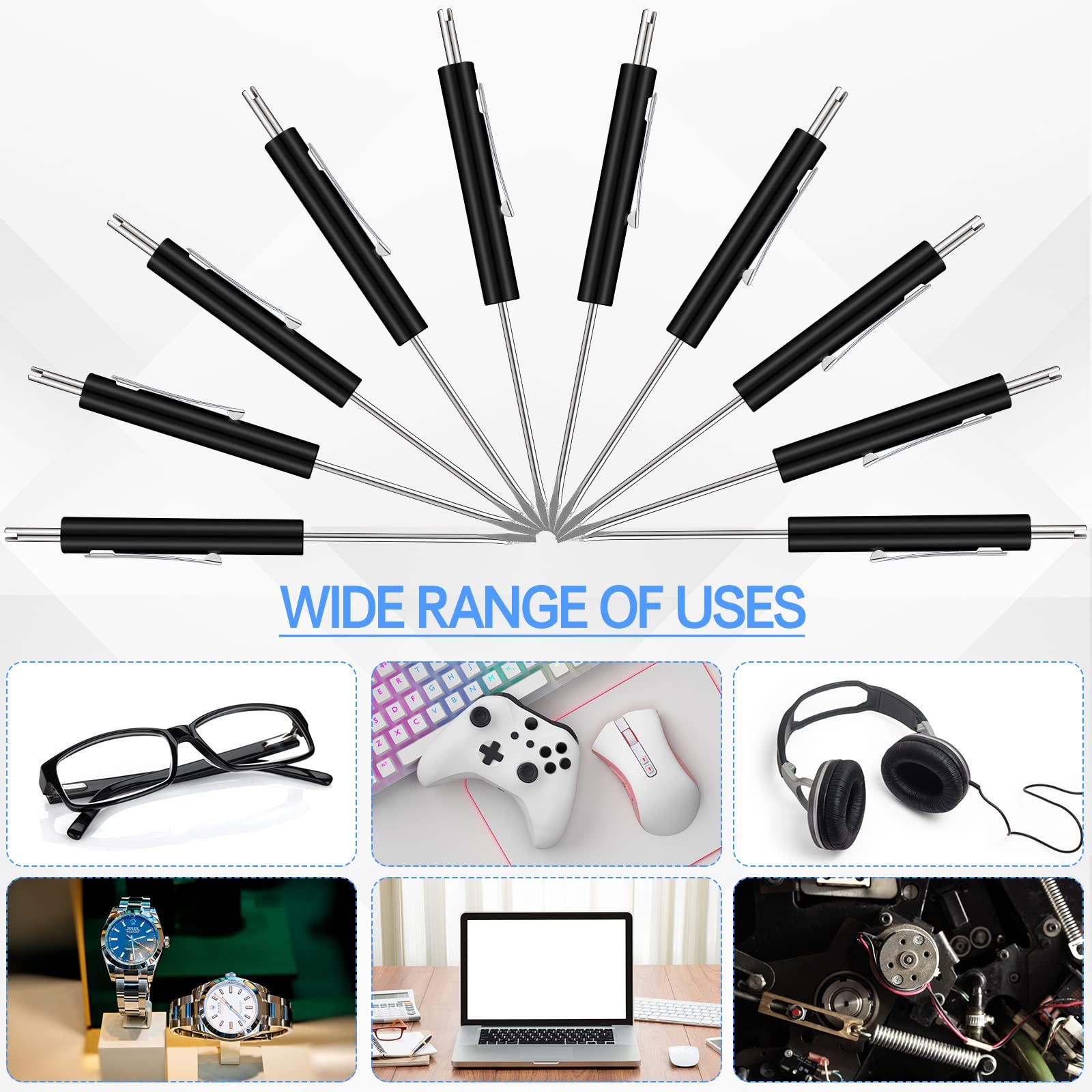 10 Pcs Pocket Screwdriver with Valve Core Removal Tools Mini Screwdriver Set ...